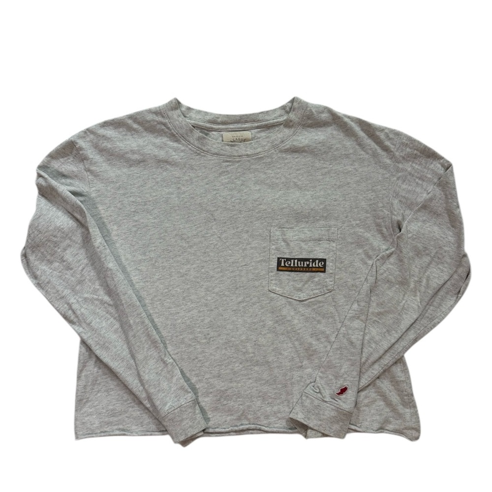Light Gray Telluride Colorado Crewneck Long Sleeve Shirt